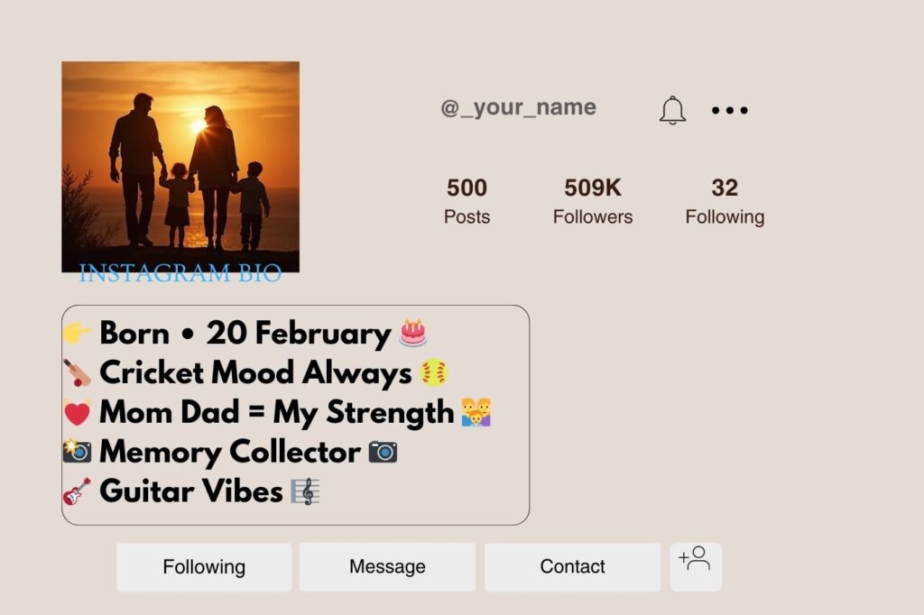 Family Bio for Instagram