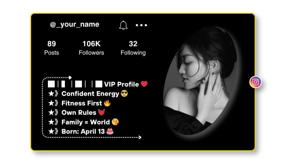 VIP bios for Instagram