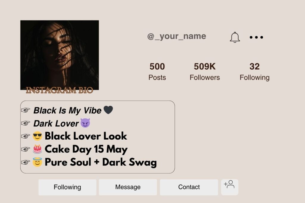 Black Lover Bio for Instagram 🖤