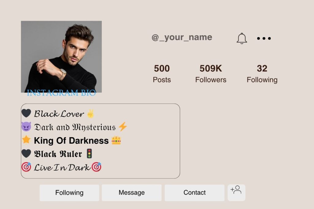 Black Lover Bio for Instagram