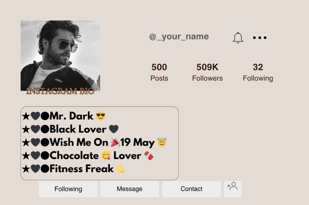 👦 Black Lover Bio for Instagram for Boys