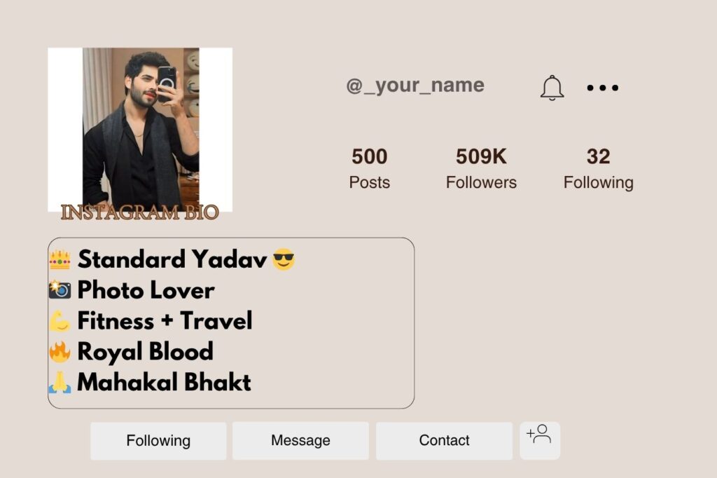 Yadav Bio For Instagram Attitude