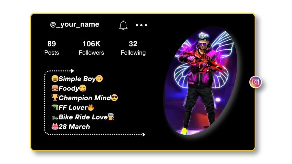Free Fire Bio for Instagram for Boys