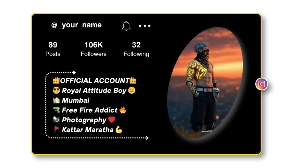 Free Fire Bio for Instagram in English