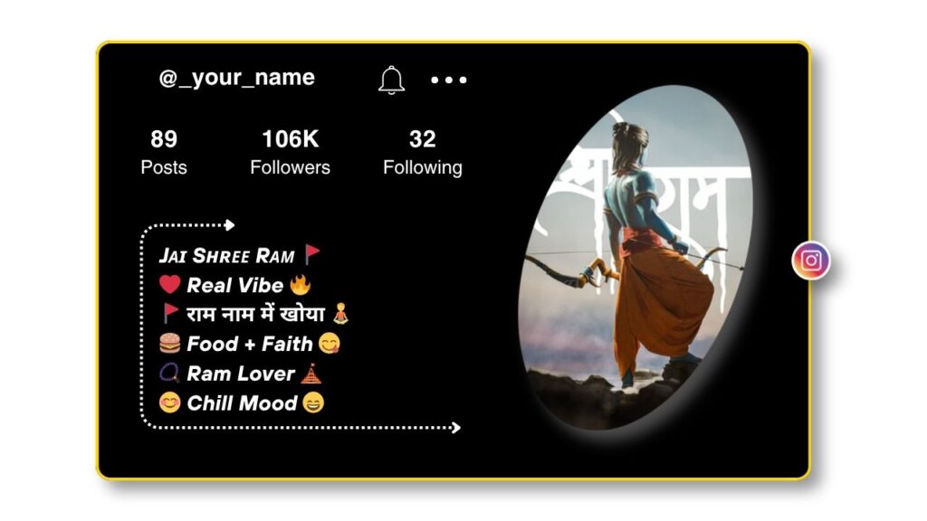 Best Jai Shree Ram Bio for Instagram