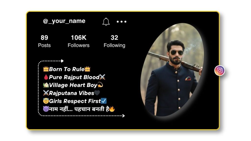 Rajput bio for Instagram