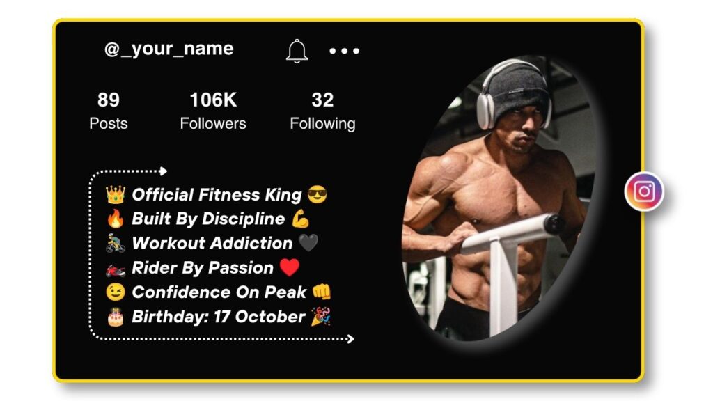 Fitness Bio for Instagram for Boys