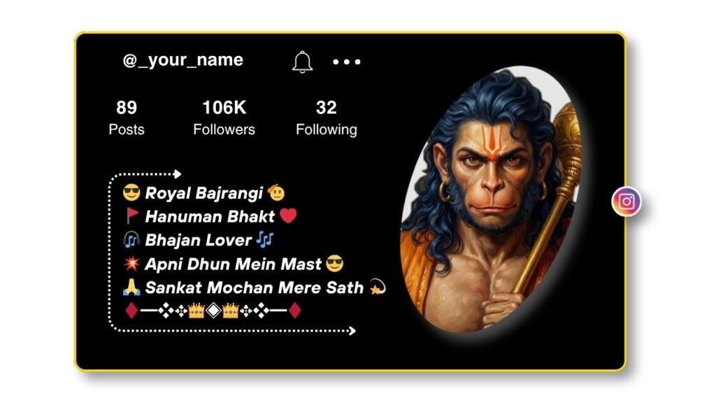 Stylish Hanuman Bio for Instagram