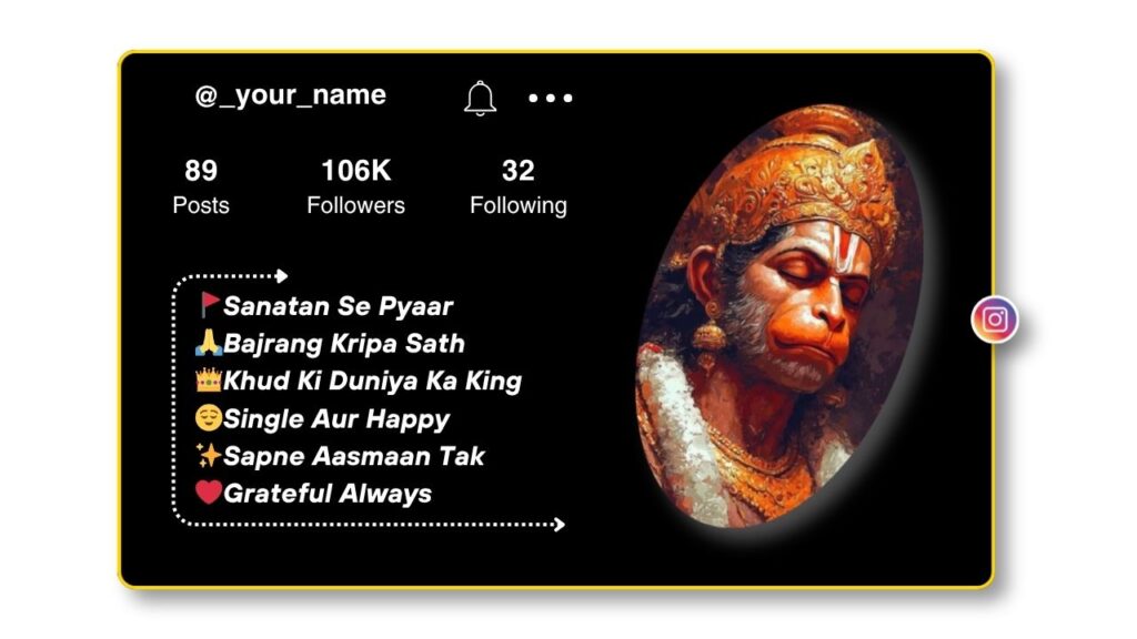 Bajrangbali Bio for Instagram