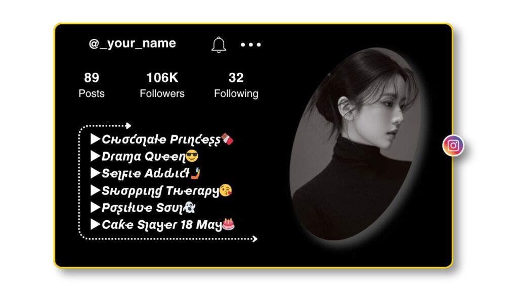 Instagram Bio for Girls with Stylish font