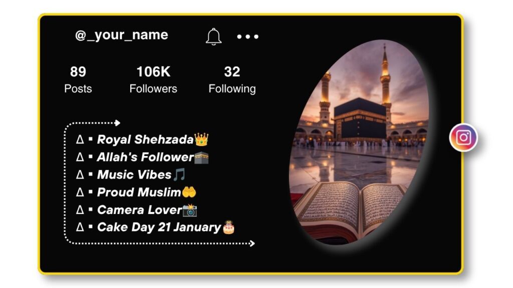 Islamic Bio for Instagram