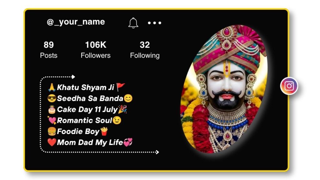 Best Khatu Shyam Bio for Instagram