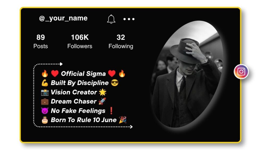 VIP Sigma Bio for Instagram